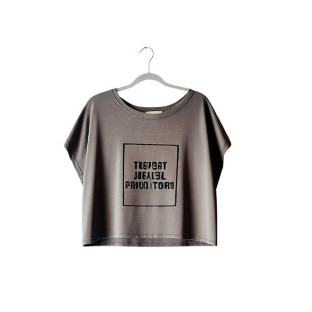 Gray Graphic Women's Top
